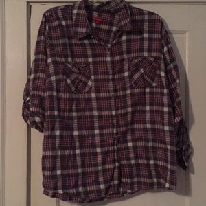 Grey and pink flannel